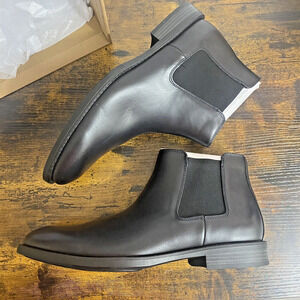 Men's Black Leather Chelsea Boots
